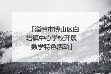 淄博市博山区白塔镇中心学校开展数学特色活动